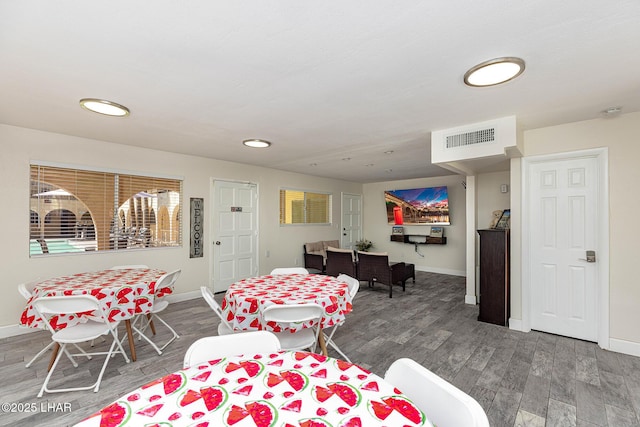 2100 Swanson Ave Unit 201, Lake Havasu City, AZ 86403 - dining space featuring baseboards, wood finished floors, and recessed lighting