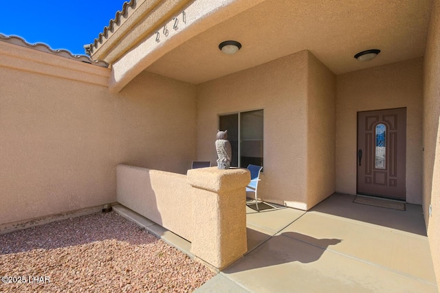 view of doorway to property