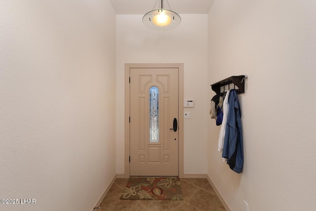 view of tiled entrance foyer