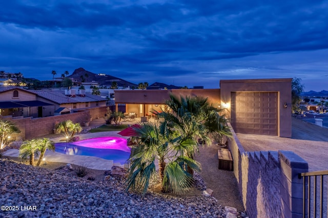 outdoor pool with fence