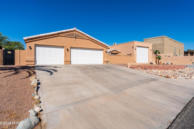 view of front facade with a garage