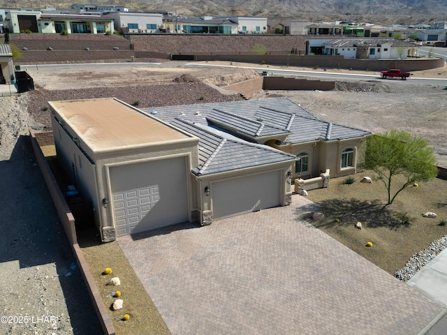 aerial view with a residential view