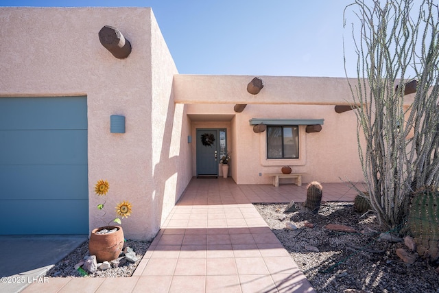 exterior space with stucco siding