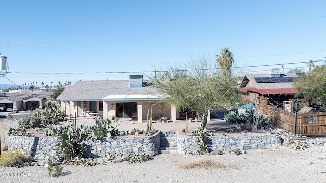 view of front of home with a patio