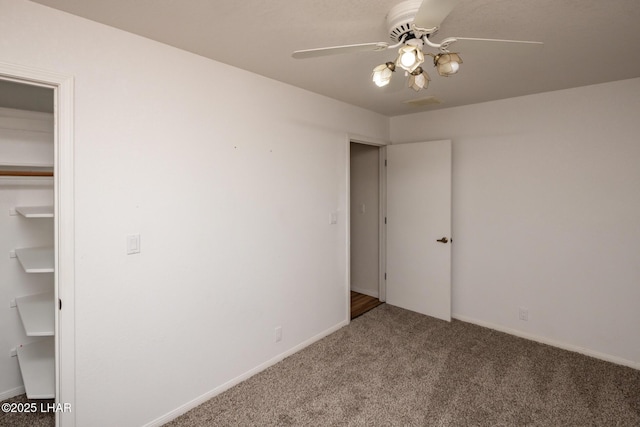 3716 Sloop Ln, Lake Havasu City, AZ 86406 - unfurnished bedroom with carpet flooring, baseboards, and ceiling fan