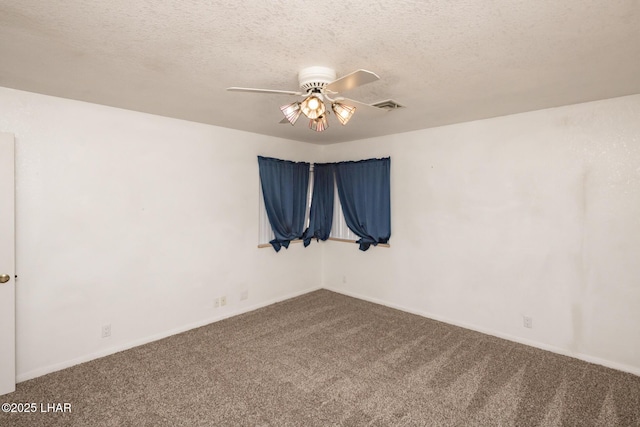 3716 Sloop Ln, Lake Havasu City, AZ 86406 - unfurnished room featuring carpet, a ceiling fan, a textured ceiling, and baseboards