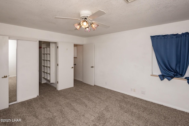 3716 Sloop Ln, Lake Havasu City, AZ 86406 - unfurnished bedroom with carpet, a textured ceiling, baseboards, and ceiling fan