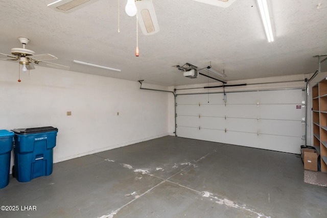 3716 Sloop Ln, Lake Havasu City, AZ 86406 - garage featuring a garage door opener and a ceiling fan