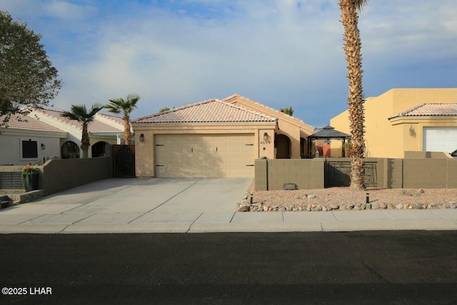 view of front facade with a garage