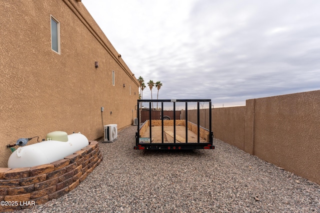 view of yard featuring ac unit