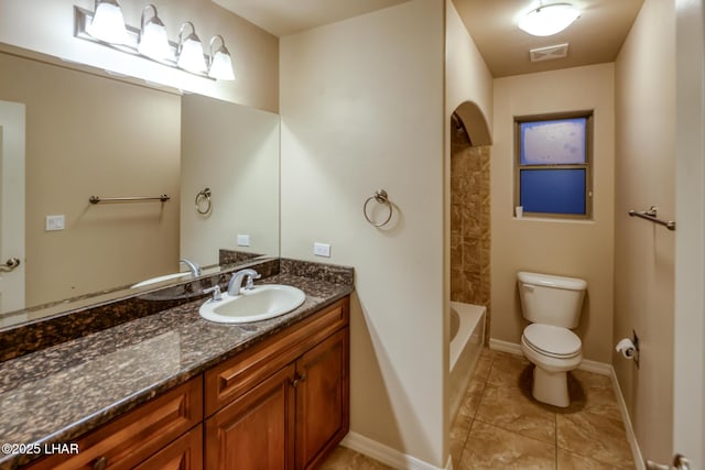 879 Window Rock Plz, Lake Havasu City, AZ 86406 - bathroom featuring vanity, tile patterned floors, and shower / tub combination