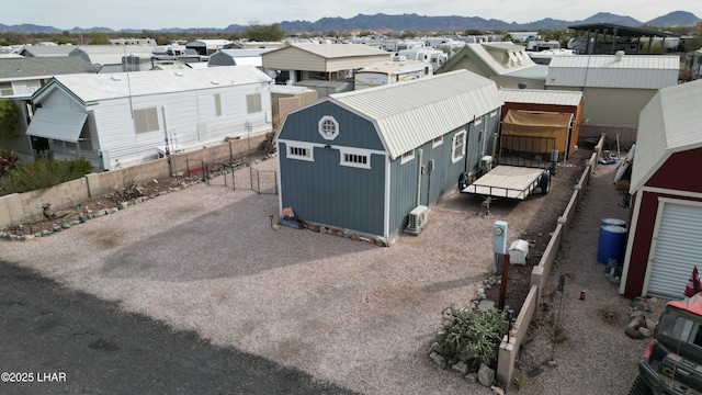 aerial view with a residential view and a mountain view