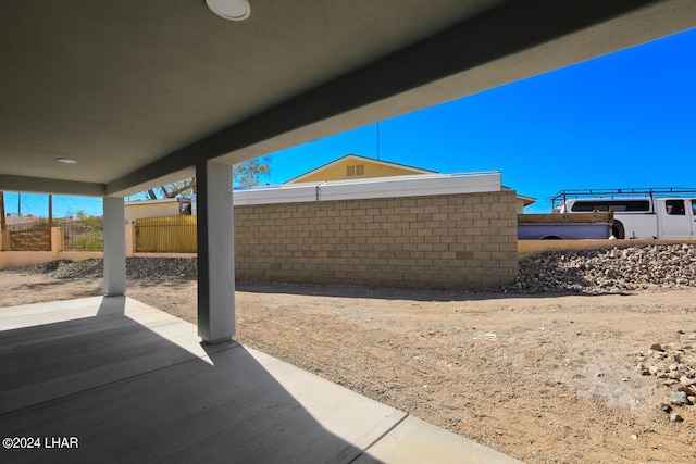 view of yard with a patio area