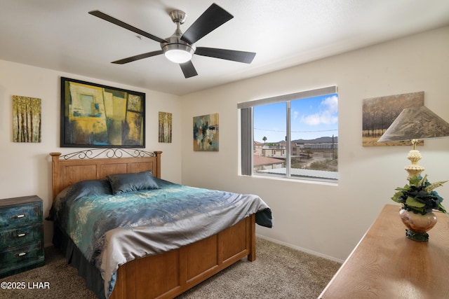 1795 Bimini Ln Unit B4, Lake Havasu City, AZ 86403 - bedroom with carpet, baseboards, and a ceiling fan