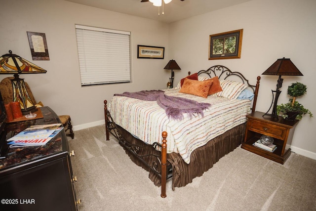 2870 Havasupai Blvd, Lake Havasu City, AZ 86404 - bedroom with carpet, baseboards, and a ceiling fan