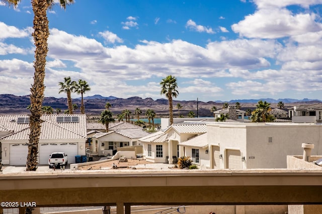 mountain view with a residential view