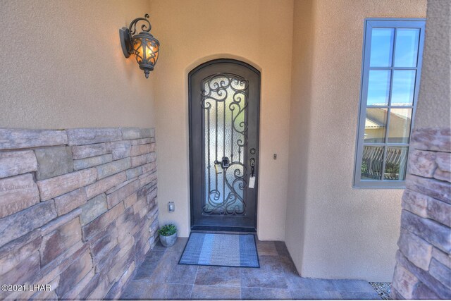 8551 River View Villas Dr Unit 15, Parker, AZ 85344 - entrance to property featuring stucco siding and stone siding