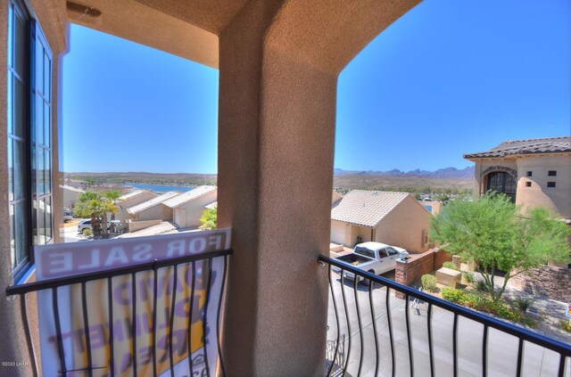 8551 River View Villas Dr Unit 15, Parker, AZ 85344 - balcony featuring a mountain view