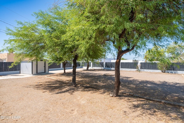 2870 Cisco Dr S, Lake Havasu City, AZ 86403 - view of front of property with a storage unit and a fenced backyard