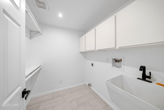2870 Cisco Dr S, Lake Havasu City, AZ 86403 - laundry area with hookup for a washing machine, cabinet space, hookup for an electric dryer, and recessed lighting