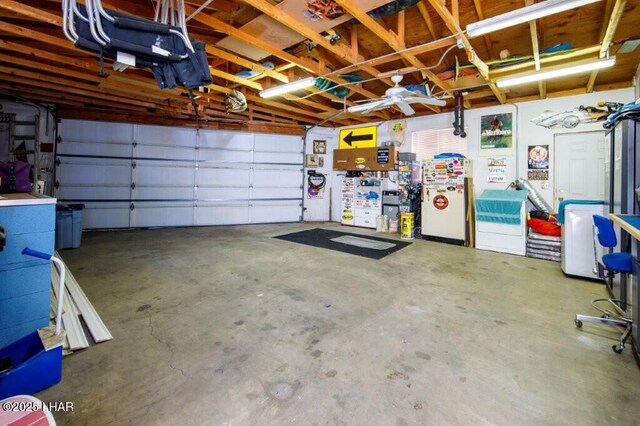 10056 Harbor View Rd, Parker, AZ 85344 - garage featuring freestanding refrigerator