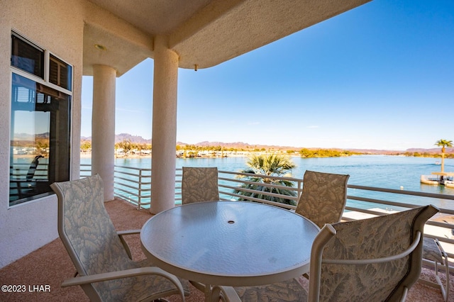 8480 Miraleste Shores Dr, Parker, AZ 85344 - balcony featuring a water view