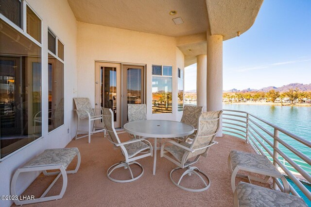 8480 Miraleste Shores Dr, Parker, AZ 85344 - balcony with a water and mountain view