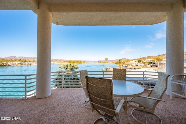8480 Miraleste Shores Dr, Parker, AZ 85344 - balcony featuring a water view