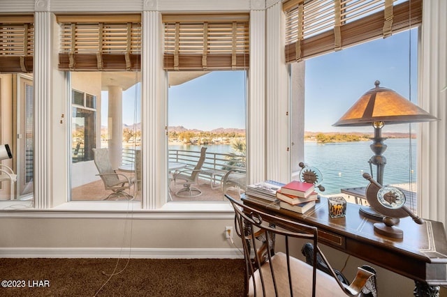 8480 Miraleste Shores Dr, Parker, AZ 85344 - sunroom featuring a water view