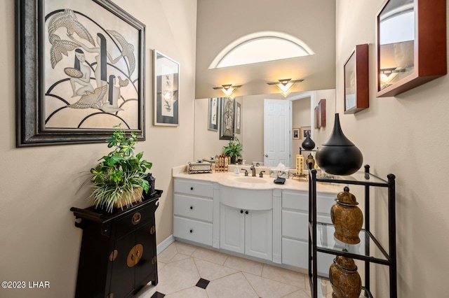 8480 Miraleste Shores Dr, Parker, AZ 85344 - bathroom with vanity and tile patterned flooring