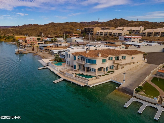 8480 Miraleste Shores Dr, Parker, AZ 85344 - aerial view of a water and mountain view