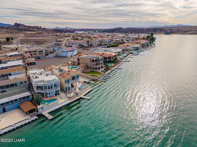 8480 Miraleste Shores Dr, Parker, AZ 85344 - drone / aerial view of a water and mountain view