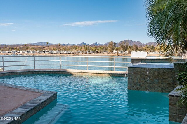 8480 Miraleste Shores Dr, Parker, AZ 85344 - outdoor pool with a water and mountain view