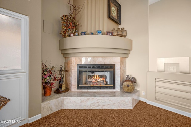 8480 Miraleste Shores Dr, Parker, AZ 85344 - detailed view of a fireplace and carpet