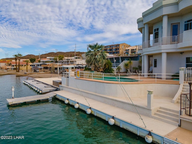 8480 Miraleste Shores Dr, Parker, AZ 85344 - dock with a water view and a residential view