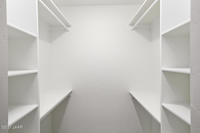 view of walk in closet