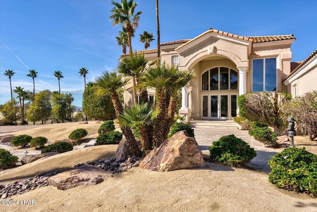 exterior space with french doors