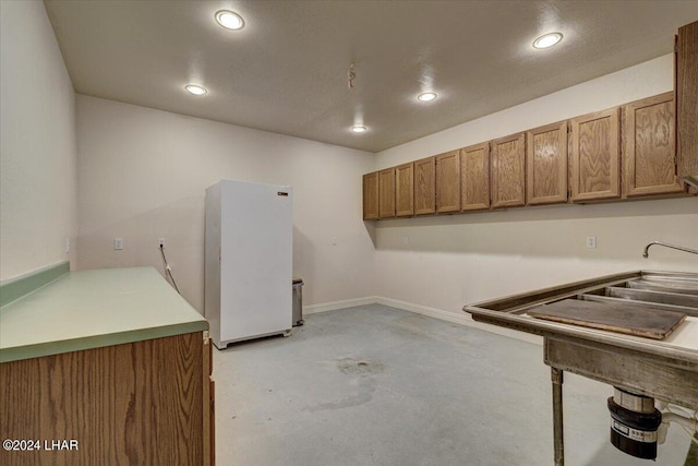 interior space with white refrigerator