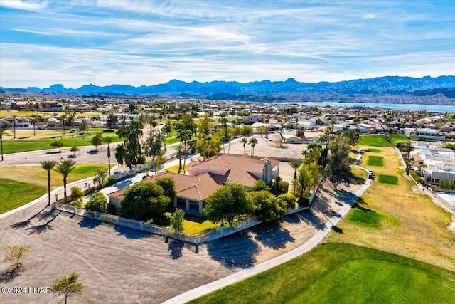 bird's eye view featuring a mountain view