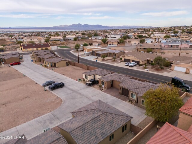 aerial view featuring a mountain view