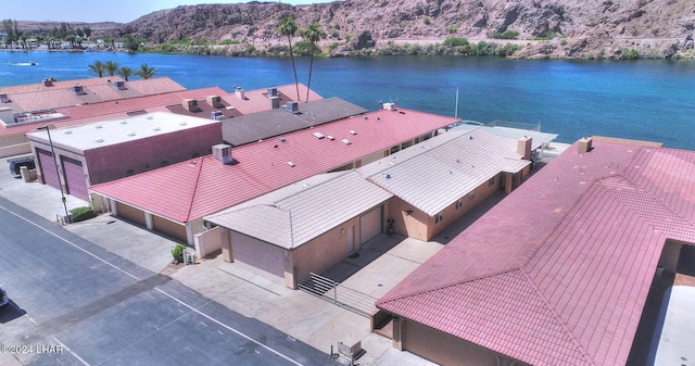 8858 Moovalya Dr, Parker, AZ 85344 - bird's eye view with a water and mountain view