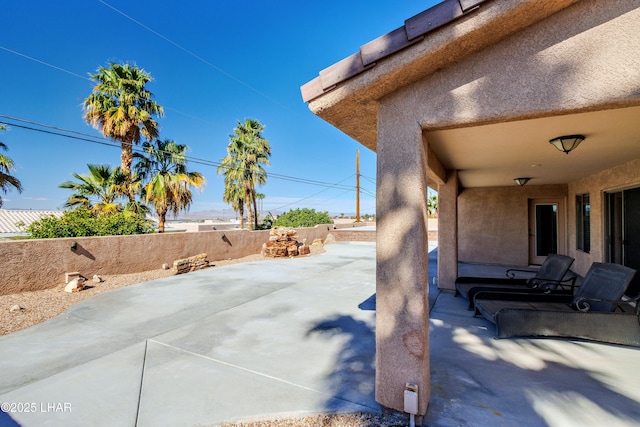 view of patio / terrace featuring a fenced backyard