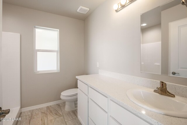 9342 N Broken Saddle Dr, Kingman, AZ 86401 - full bath featuring vanity and marble look tile flooring