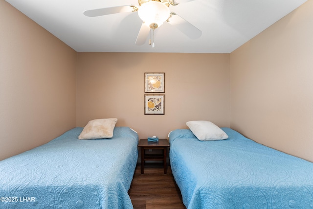 1607 Linda Dr, Lake Havasu City, AZ 86403 - bedroom featuring wood finished floors and a ceiling fan