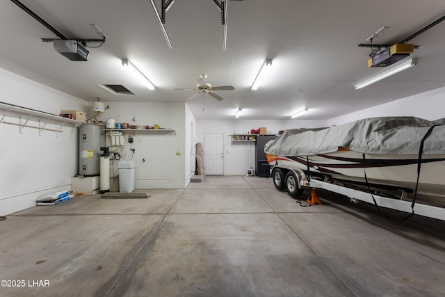 1607 Linda Dr, Lake Havasu City, AZ 86403 - garage with a garage door opener and water heater