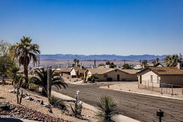 mountain view with a residential view