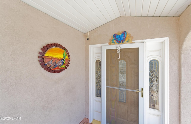 49605 Felspar Ave, Quartzsite, AZ 85346 - property entrance with stucco siding