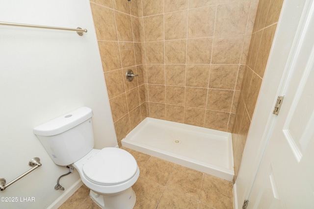 31447 Marine Dr, Parker, AZ 85344 - bathroom with toilet, a stall shower, and tile patterned flooring
