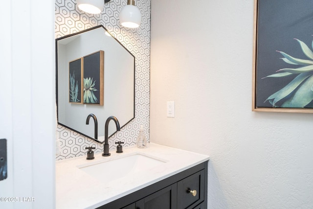 8625 Riverside Dr Unit 55, Parker, AZ 85344 - bathroom featuring vanity and backsplash