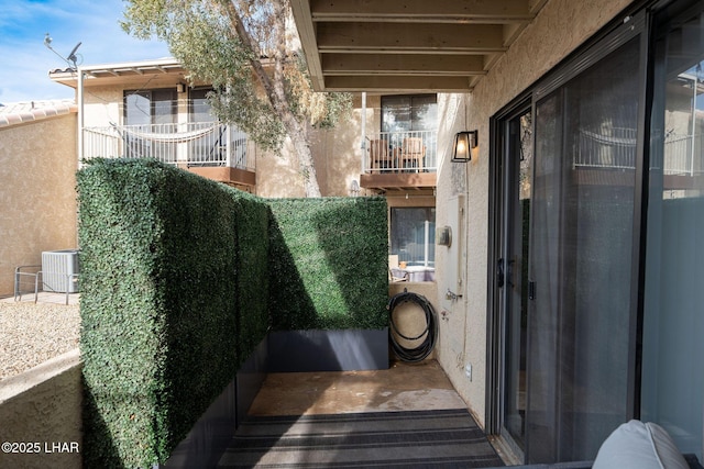 8625 Riverside Dr Unit 55, Parker, AZ 85344 - doorway to property featuring cooling unit and a balcony